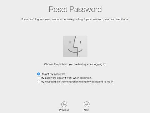 (The Reset Password assistant only appears if FileVault is enabled)