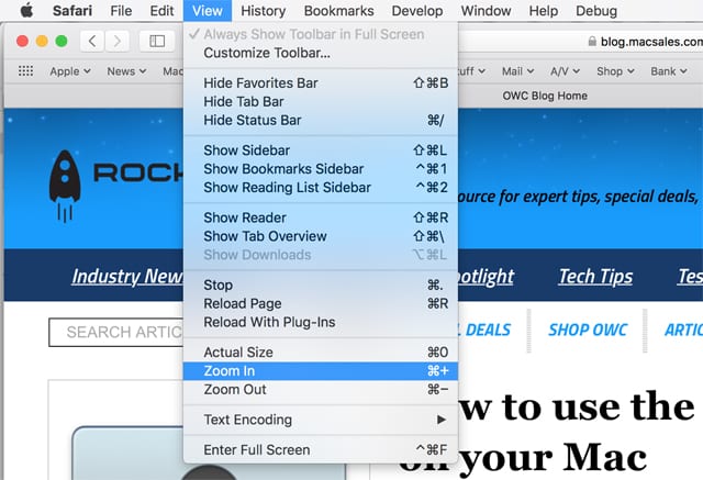 safari toolbar for mac