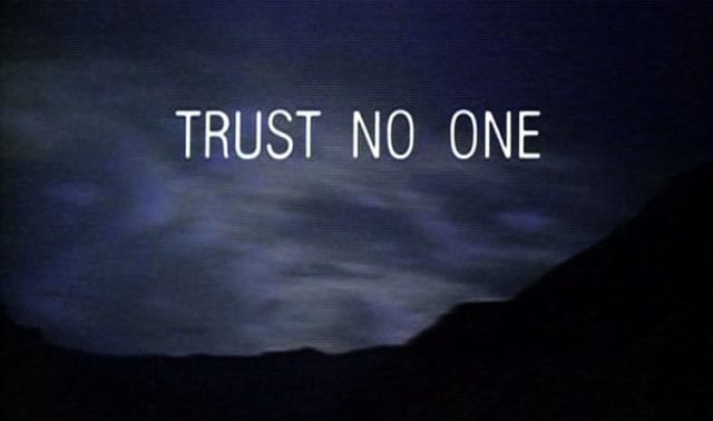 A title screen from the TV show "The X-Files"