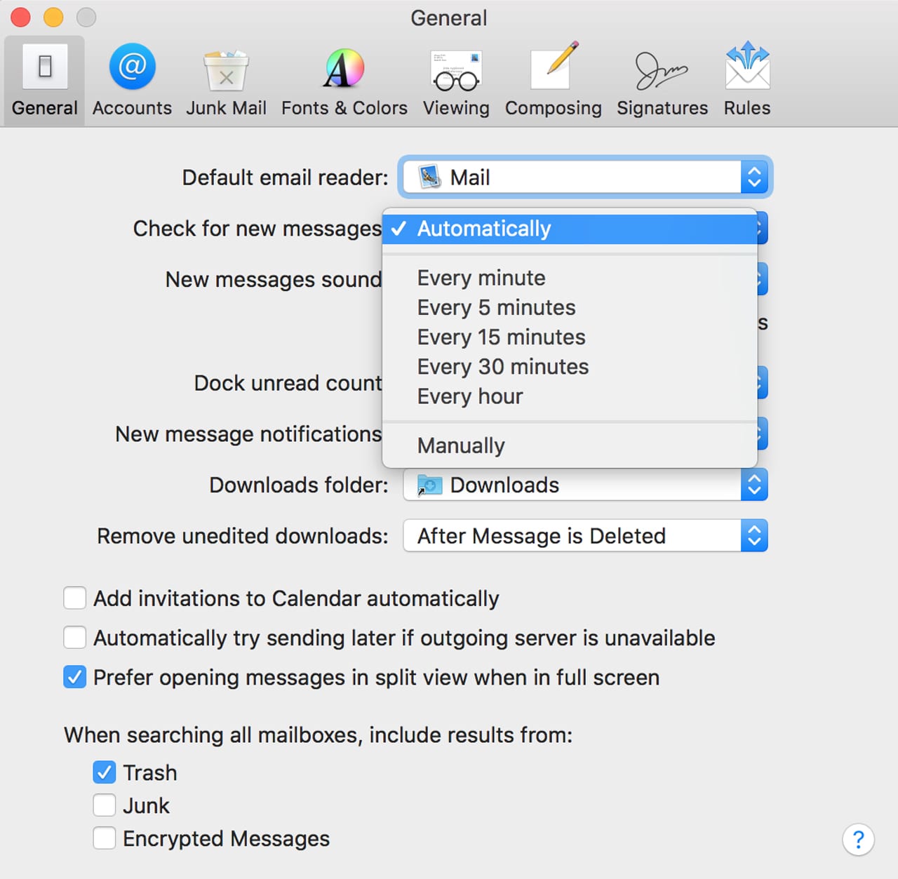 mac mail read receipts