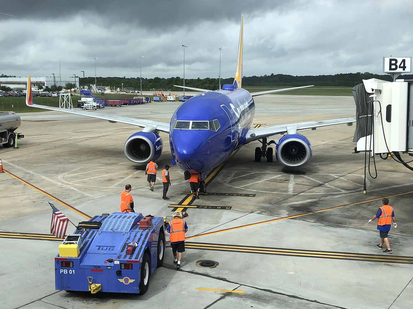Southwest Airlines aircraft in Charleston, SC. Photo by Steven Sande