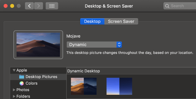 Dynamic Desktop Screenshot