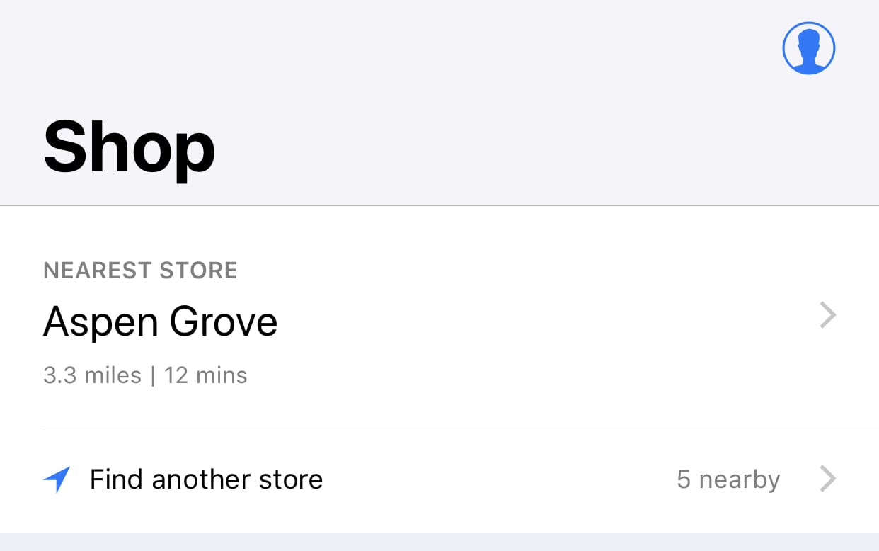 Use the Apple Store app to find the nearest store for repairs