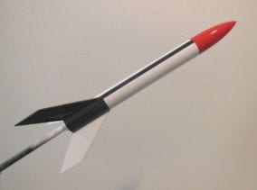 Estes Alpha model rocket. Photo via modelrocketbuilding.blogspot.com