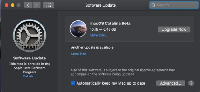 Catalina Beta Software Update