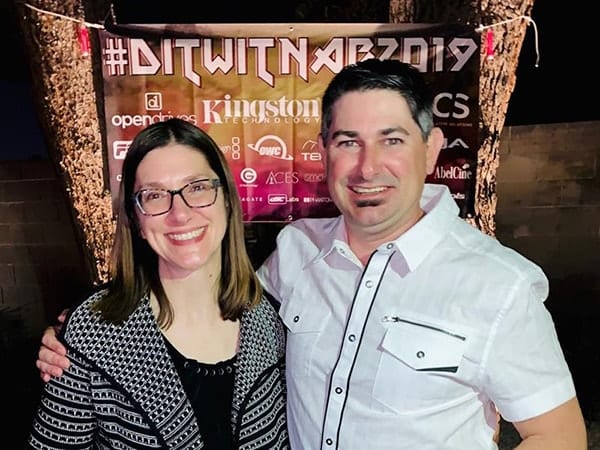 Jen Soule, President of OWC and Dane Brehm of Cintegral Technologies at NAB 2019