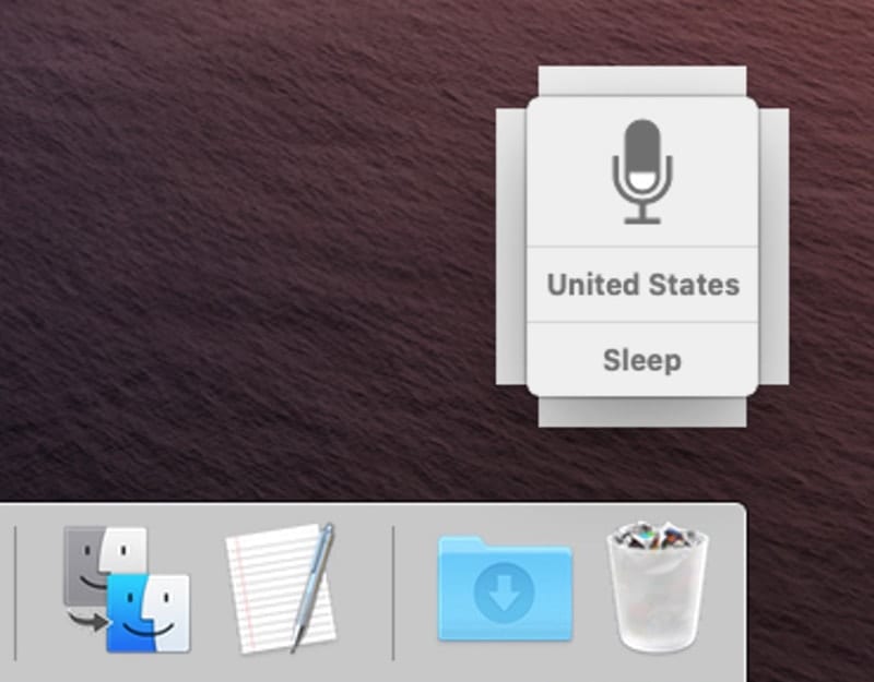 Voice Control icon can be used to enable and disable the service.