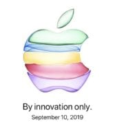 Colored apple logo with text saying "by innovation only"