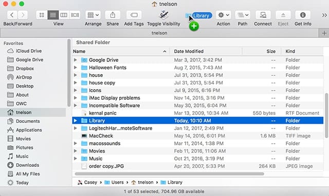 Mac Finder's Toolbar