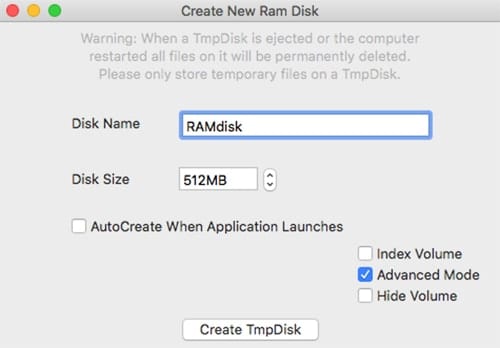 tmpdisk for mac