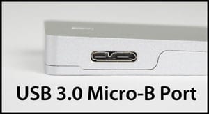 Picture of a USB 3.0 Micro-B Port