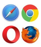 Safari, Chrome, Opera and Firefox Mac Icons