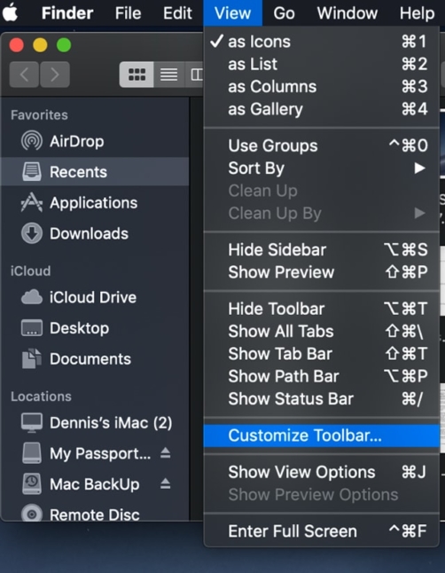 How to Customize the Finder Toolbar in macOS