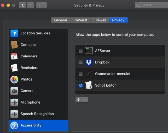 macOS Security & Privacy  > Assistive Access window