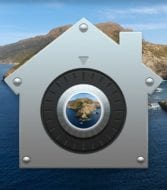 Mac Security Preferences Icon with Catalina backdrop