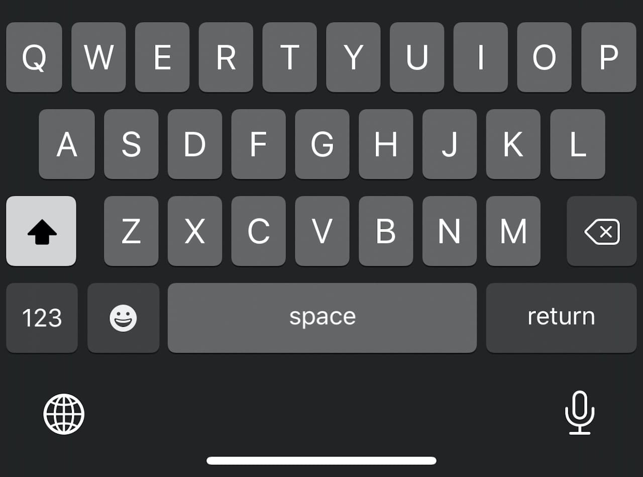 The iPhone keyboard as of iOS 13.2