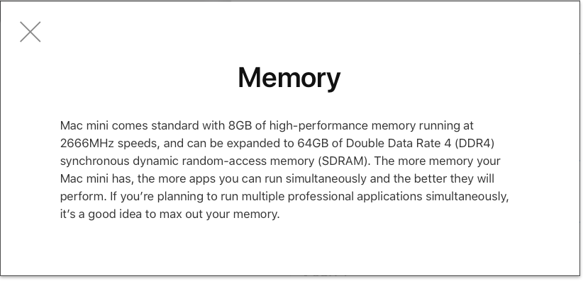 Screenshot of Mac mini Memory Choice Helper