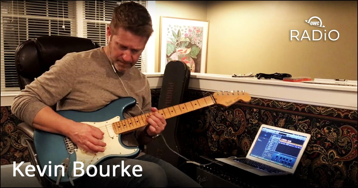 Kevin Bourke playing guitar