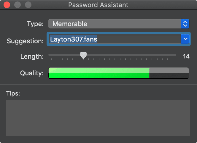 Motherland Archaeologist Disappointment Generate a Memorable Password in macOS with Password Assitant