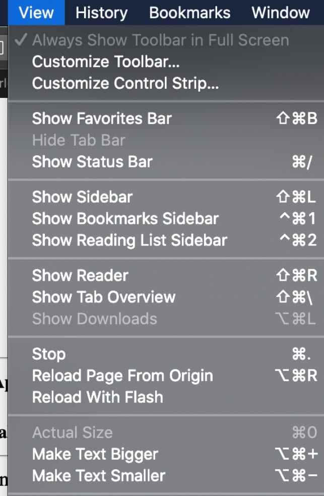 How to make text bigger in Safari for all webpages
