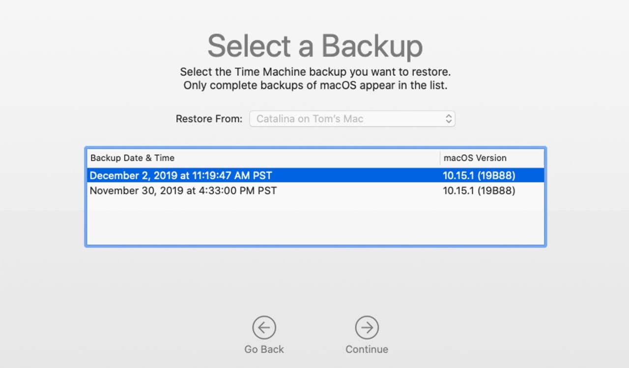 restoring time machine backup to new mac