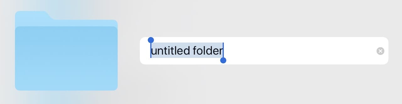 Type a new name for the untitled folder