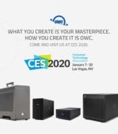 CES 2020 logo over hotel picture