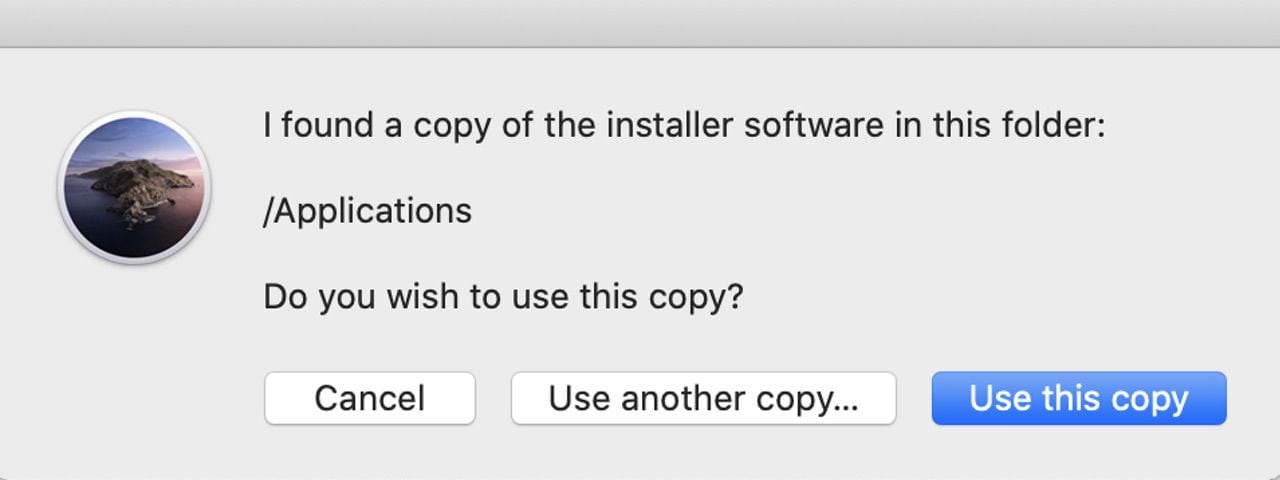 DiskMaker X 9 found the installer in /Applications