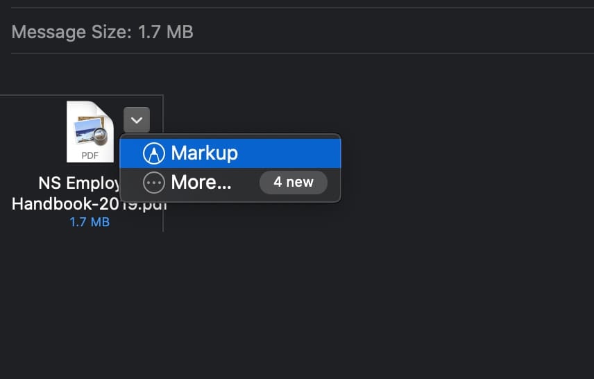 Screen shot of file icon with markup arrow on a mac