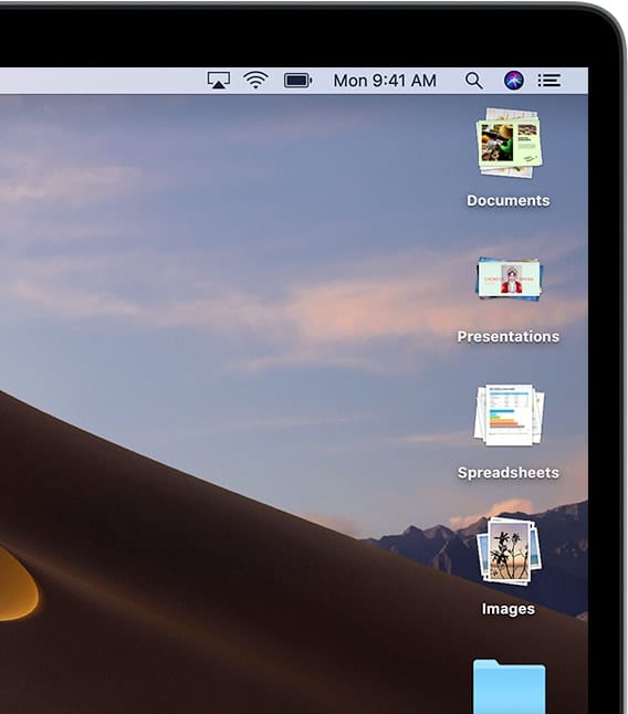 Screenshot of Mac Desktop with the word "Stacks"