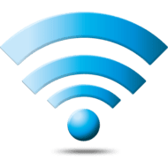 Blue wi-fi logo