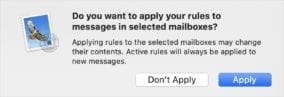  Click "Apply" to apply the rule to your mailbox