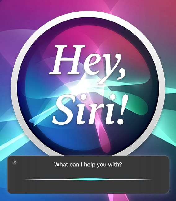 Hey, Siri with "What can I help you with?"