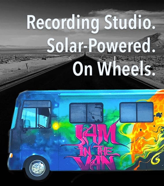 Jam in the Van. Recording Studio. Solar-Powered. On Wheels.