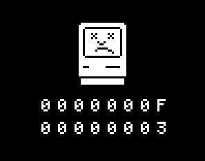 The "sad Mac" icon that appeared along with the "Chimes of Death" on early Macs