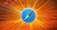 Safari icon with a sunburst background
