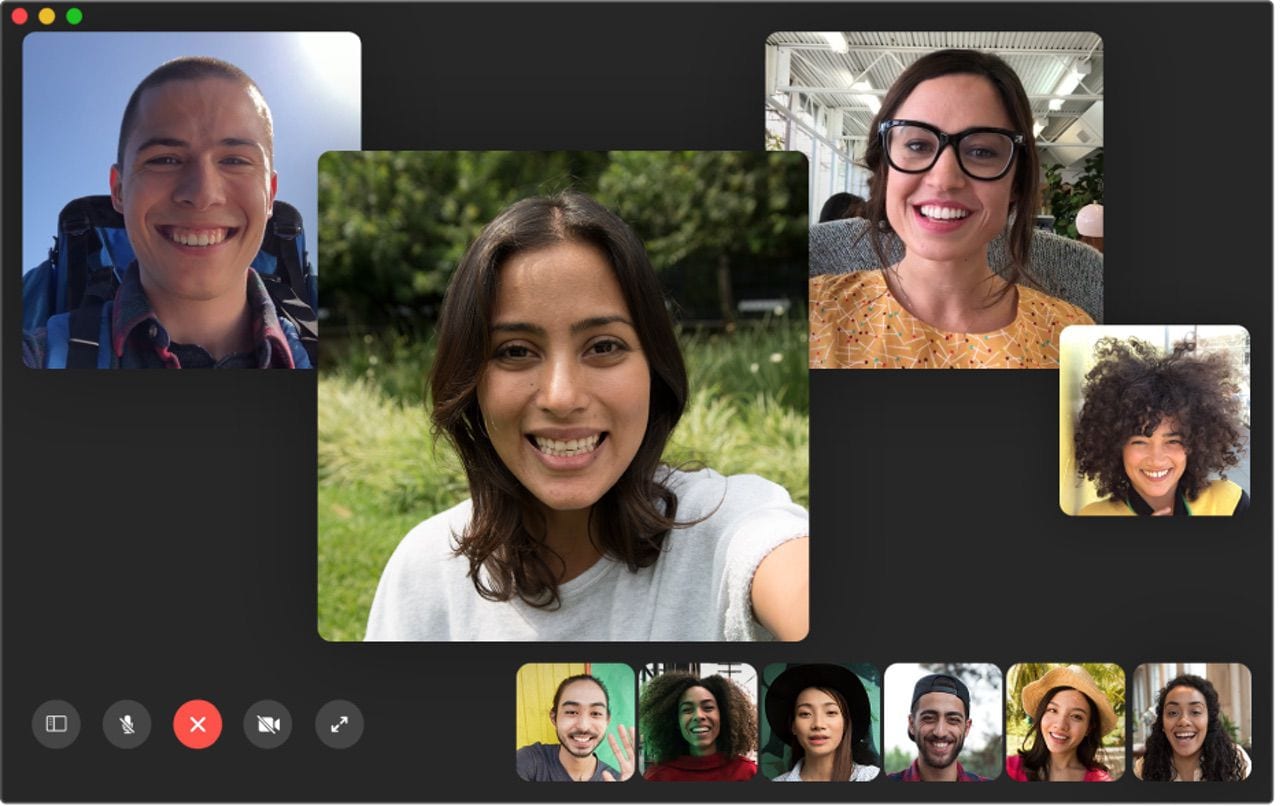 FaceTime Group Call. Image via Apple.com