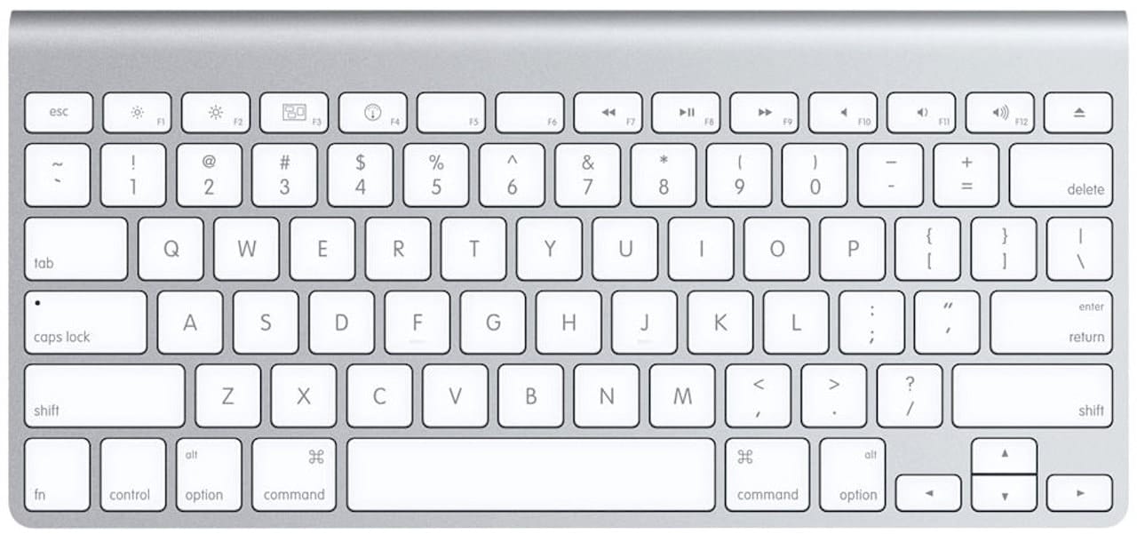 Mac keyboard without number pad