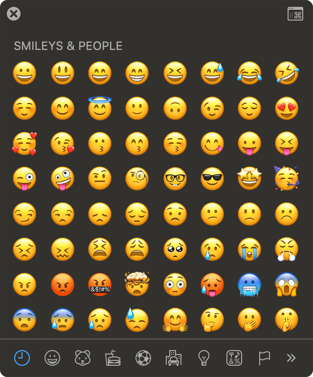 how to bring up emojis on mac