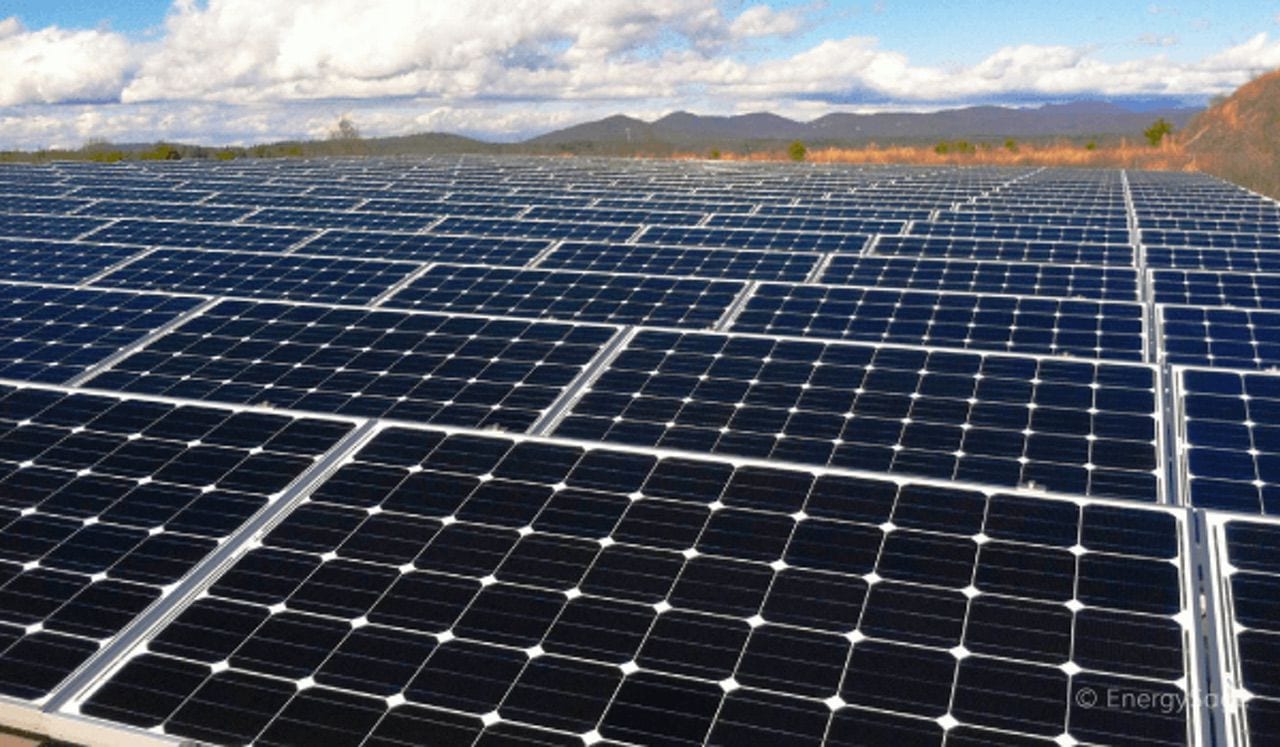A large solar array. Image via EnergySage.com
