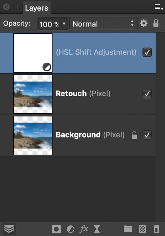 screenshot of affinity photo layers panel