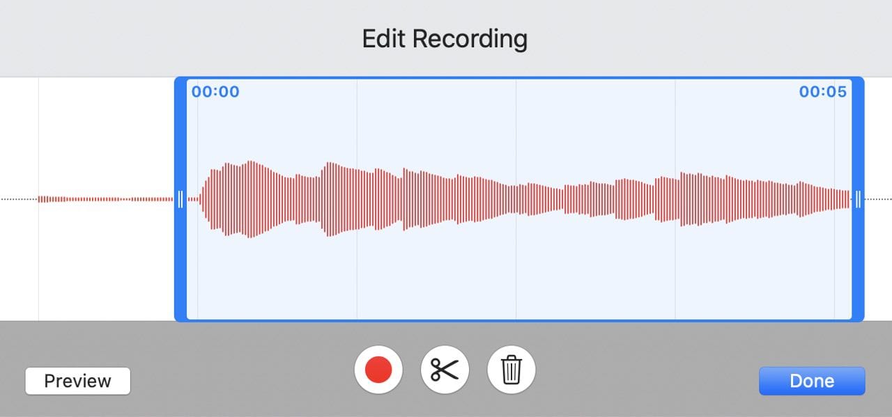 Narration audio is easy to edit, preview or even re-record