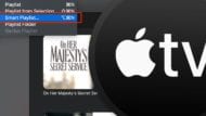 apple tv icon over smart playlist
