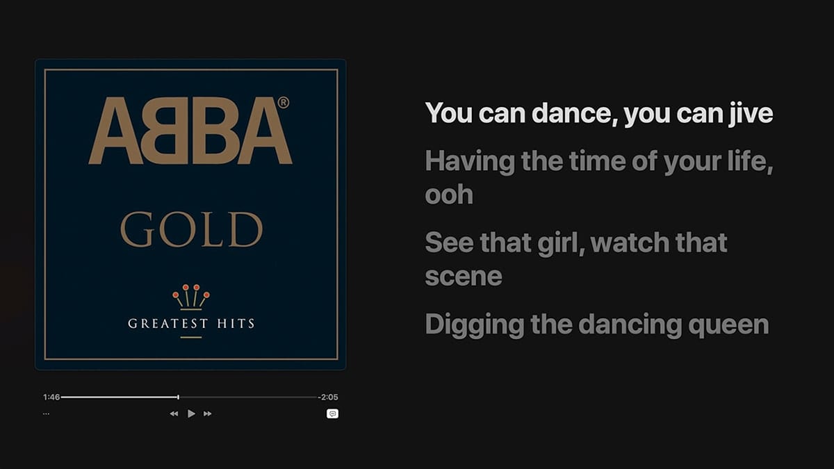 lyrics to dancing queen by abba with gold album cover
