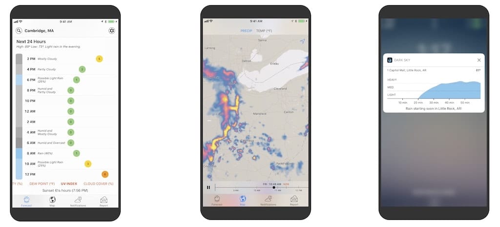 Apple's Dark Sky weather app