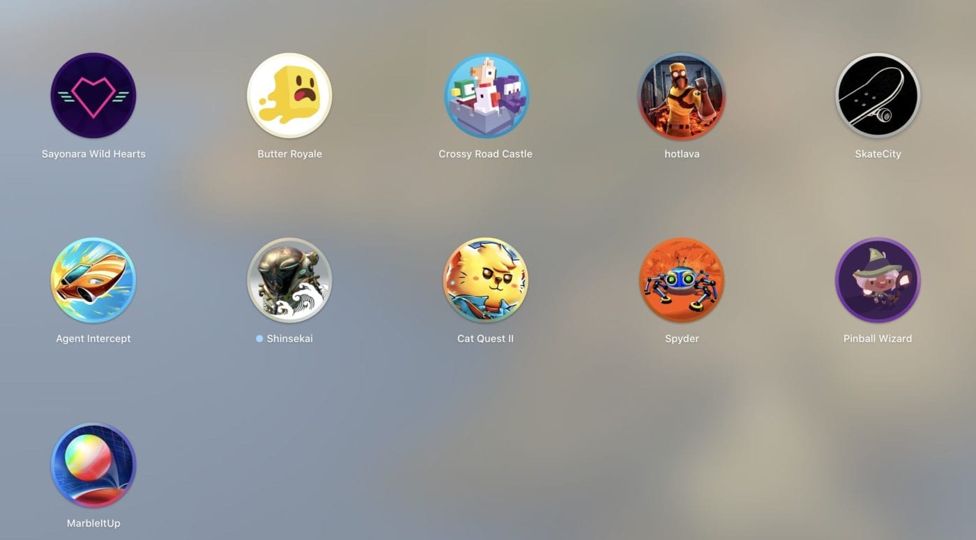 A Launchpad folder loaded up with apps