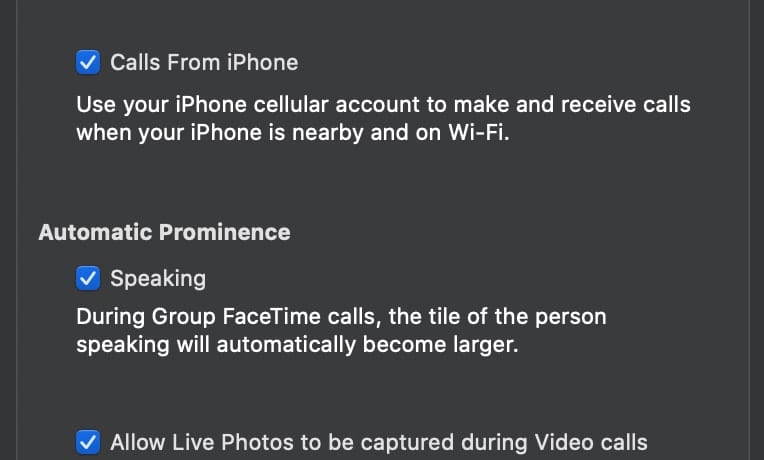 Allow live photos preference pane