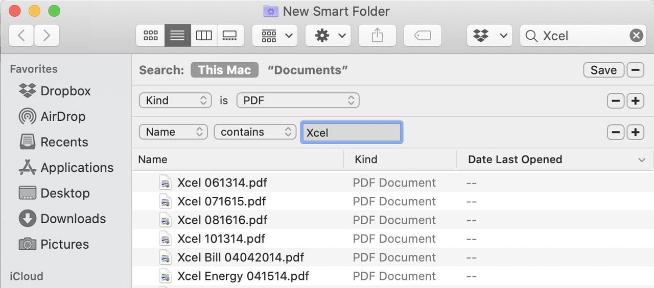 Creating a Smart Folder