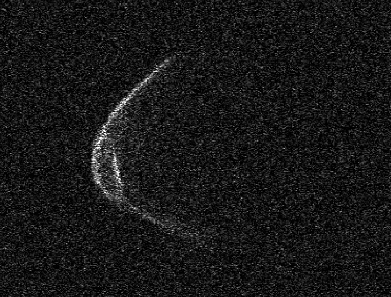 Radar image of 1998 OR2 taken by the Arecibo Observatory on April 18, 2020. 
Arecibo Observatory / NASA / NSF