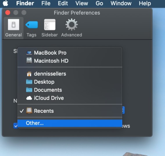How to Set a Default Folder for a New macOS Finder Window
